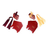 Max 6 Pieces Wedding Candy Bags Paper Ribbon Gift Boxes Holder Wine Red S