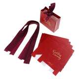 Max 6 Pieces Wedding Candy Bags Paper Ribbon Gift Boxes Holder Wine Red S