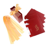 Max 6 Pieces Wedding Candy Bags Paper Ribbon Gift Boxes Holder Champagne S