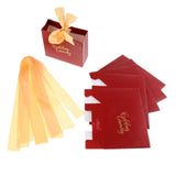 Max 6 Pieces Wedding Candy Bags Paper Ribbon Gift Boxes Holder Champagne S