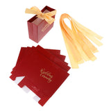 Max 6 Pieces Wedding Candy Bags Paper Ribbon Gift Boxes Holder Champagne S