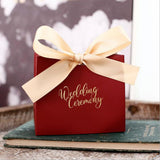 Max 6 Pieces Wedding Candy Bags Paper Ribbon Gift Boxes Holder Champagne S