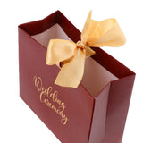 Max 6 Pieces Wedding Candy Bags Paper Ribbon Gift Boxes Holder Champagne L