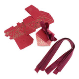 Max 6 Pieces Diamond Shape Candy Boxes Paper Ribbon Gift Case Party Favor Small