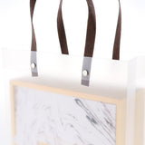 Max 1 Set Wedding Candy Gift Box with Tote Bag Wedding Party Supplies White