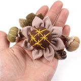 Max 2 Pieces Forehead Garland Linen Headband Wedding Birthday Decor  Pumpkin