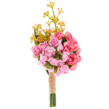 Max Handmade Paper Rose Boutonniere Corsage Bridal Groom Wedding Flowers Pink