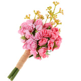 Max Handmade Paper Rose Boutonniere Corsage Bridal Groom Wedding Flowers Pink