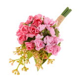 Max Handmade Paper Rose Boutonniere Corsage Bridal Groom Wedding Flowers Pink