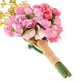 Max Handmade Paper Rose Boutonniere Corsage Bridal Groom Wedding Flowers Pink