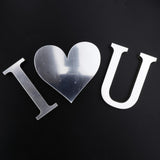 Max Romantic DIY Letters Furniture Mirror Wall Sticker Wedding Decor  I❤ U