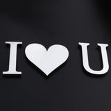 Max Romantic DIY Letters Furniture Mirror Wall Sticker Wedding Decor  I❤ U