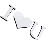 Max Romantic DIY Letters Furniture Mirror Wall Sticker Wedding Decor  I❤ U