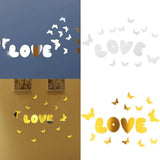 Max DIY Mirror Wall Sticker Decorative Art Wedding Decor Silver