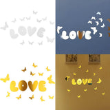 Max DIY Mirror Wall Sticker Decorative Art Wedding Decor Silver