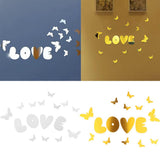 Max DIY Mirror Wall Sticker Decorative Art Wedding Decor Silver