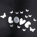 Max DIY Mirror Wall Sticker Decorative Art Wedding Decor Silver
