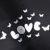 Max DIY Mirror Wall Sticker Decorative Art Wedding Decor Silver