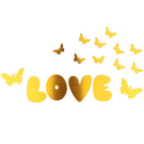 Max DIY Mirror Wall Sticker Decorative Art Wedding Decor Gold