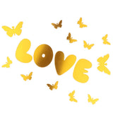 Max DIY Mirror Wall Sticker Decorative Art Wedding Decor Gold
