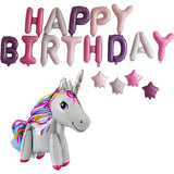 Max Unicorn Happy Birthday Balloons Letter Star Balloons Party White Unicorn