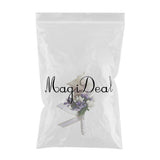 Max Cute Calla Berry Rhinestone Groom Bridal Wedding Corsage Light Purple