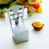 Max 12Pcs Chair Shape Paper Gift Box Wedding Party Candy Decorative Box Silver