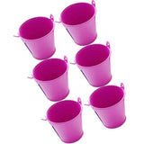 Max 6 x Mini Candy Buckets Pails Wedding Party Baby Shower Gift Supply Rose Red