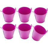 Max 6 x Mini Candy Buckets Pails Wedding Party Baby Shower Gift Supply Rose Red