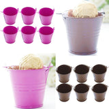 Max 6 x Mini Candy Buckets Pails Wedding Party Baby Shower Gift Supply Rose Red