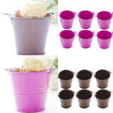 Max 6 x Mini Candy Buckets Pails Wedding Party Baby Shower Gift Supply Rose Red