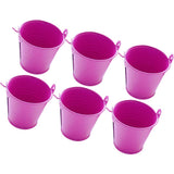 Max 6 x Mini Candy Buckets Pails Wedding Party Baby Shower Gift Supply Rose Red