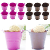 Max 6 x Mini Candy Buckets Pails Wedding Party Baby Shower Gift Supply Rose Red
