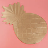 Max Creative Pineapple Large Leaf Placemat Hawaiian Beach Party Decor Golden
