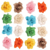Max Hessian Burlap Lace Rose Flower Heads Rustic Wedding Decor 3.94inch