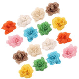 Max Hessian Burlap Lace Rose Flower Heads Rustic Wedding Decor 3.94inch