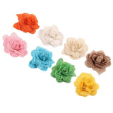 Max Hessian Burlap Lace Rose Flower Heads Rustic Wedding Decor 3.94inch
