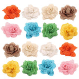 Max Hessian Burlap Lace Rose Flower Heads Rustic Wedding Decor 3.94inch