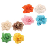 Max Hessian Burlap Lace Rose Flower Heads Rustic Wedding Decor 3.94inch