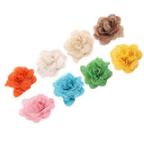 Max Hessian Burlap Lace Rose Flower Heads Rustic Wedding Decor 3.94inch