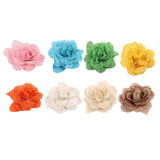 Max Hessian Burlap Lace Rose Flower Heads Rustic Wedding Decor 3.94inch