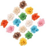 Max Hessian Burlap Lace Rose Flower Heads Rustic Wedding Decor 3.94inch
