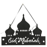 Maxbell Non-woven Hanging Eid Mubarak Decoration Islamic Eid Party Supplies Black