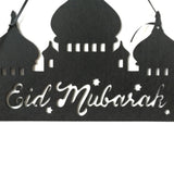 Maxbell Non-woven Hanging Eid Mubarak Decoration Islamic Eid Party Supplies Black