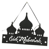 Maxbell Non-woven Hanging Eid Mubarak Decoration Islamic Eid Party Supplies Black