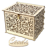 Max Wedding Gift Card Box Wooden Money Box with Lock Wishing Well Card Box 30cm