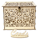 Max Wedding Gift Card Box Wooden Money Box with Lock Wishing Well Card Box 30cm