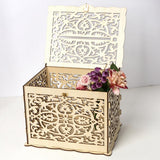 Max Wedding Gift Card Box Wooden Money Box with Lock Wishing Well Card Box 30cm