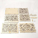 Max Wedding Gift Card Box Wooden Money Box with Lock Wishing Well Card Box