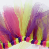 Max Little Girls Layered Rainbow Tutu Skirts with Mermaid Tail Flower Headband S